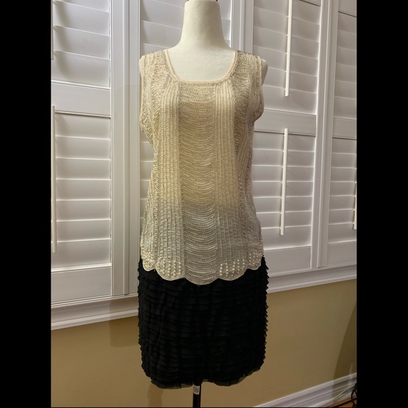 Michael Kors Black Multi-layer Ruffle Skirt sz2 - Picture 2 of 4